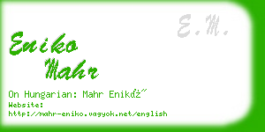eniko mahr business card
